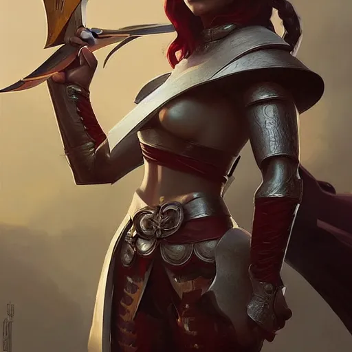 Image similar to archer queen from clash of clans, fantasy illustration, portrait, artstation, detailed matte portrait painting by greg rutkowski