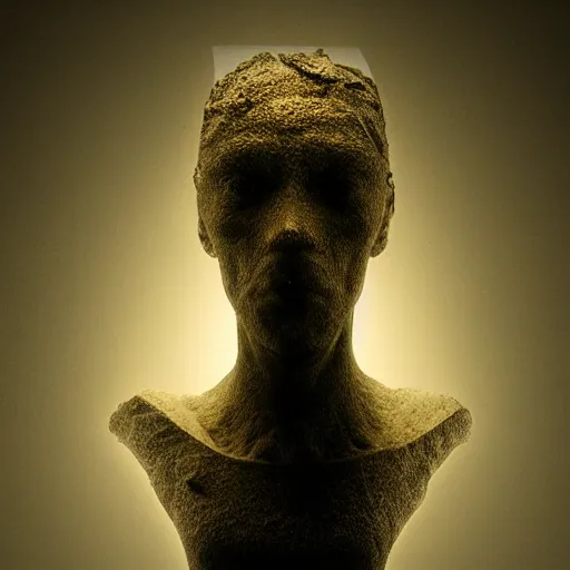 Image similar to rhizomuse, artists impression, cgsociety, abstract sculpture, dramatic intense lighting, deep shadows