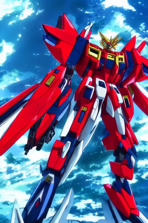 Image similar to Nakamura Aya and her red gundam, hyper detailed anime opening screenshot, 4k