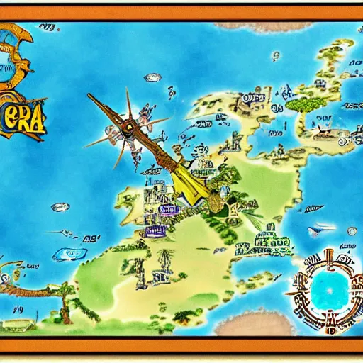 One Piece World Map. 
