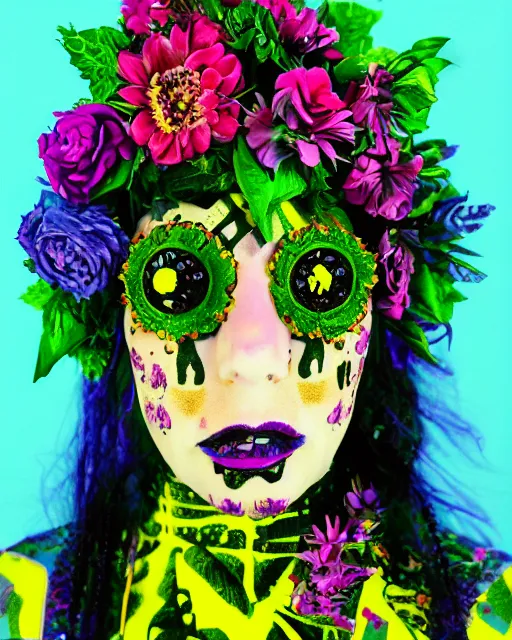 Image similar to portrait of a flowerpunk - g