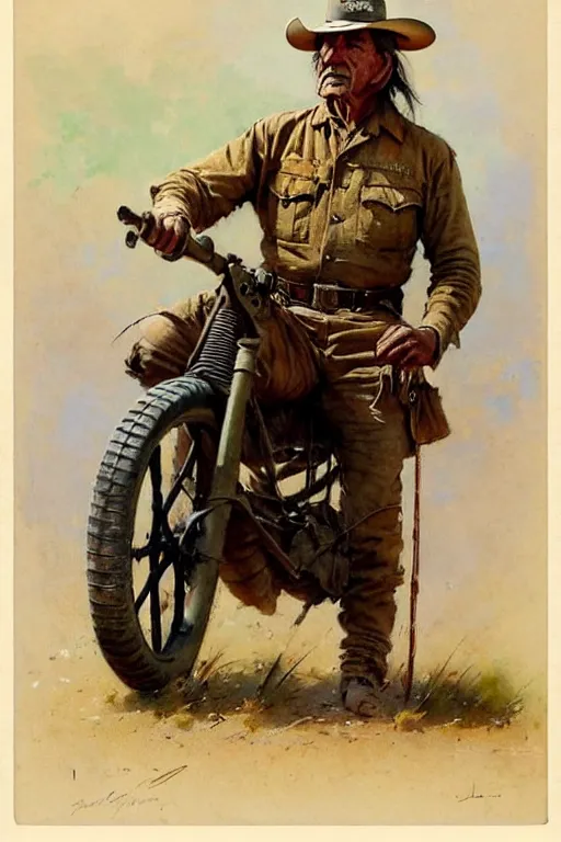 Image similar to (((((1950s wild west military us army indian scout . muted colors.))))) by Jean-Baptiste Monge !!!!!!!!!!!!!!!!!!!!!!!!!!!