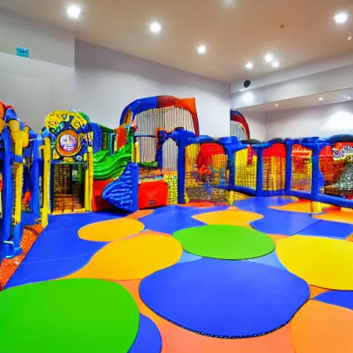 Prompt: an indoor playground