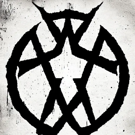 Prompt: black metal band logo