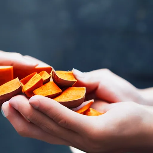 Image similar to photo hand holding sweet potato
