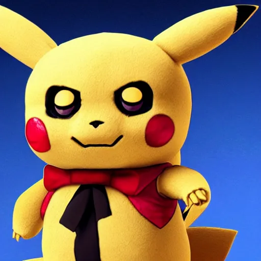 Prompt: pikachu as a scary animatronic in the game Five Nights at Freddy’s