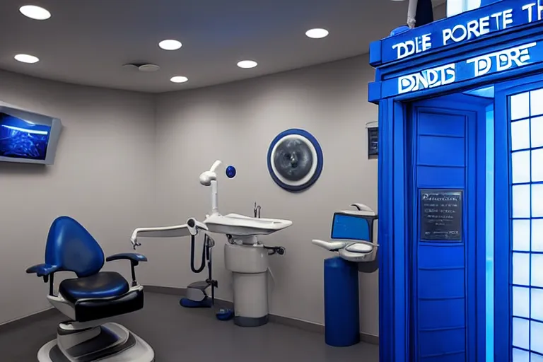 Image similar to a dentist office inside the tardis