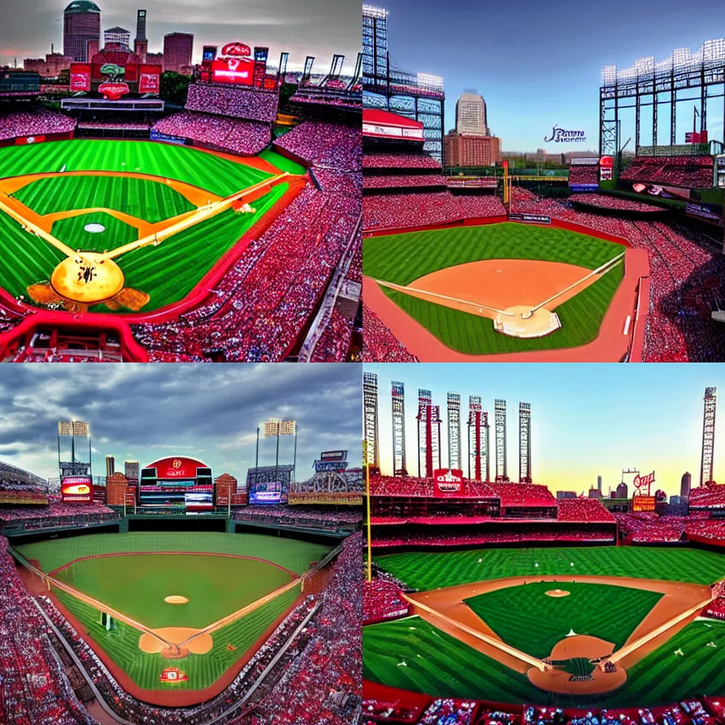 Prompt: the busch stadium at st. louis, photorealistic