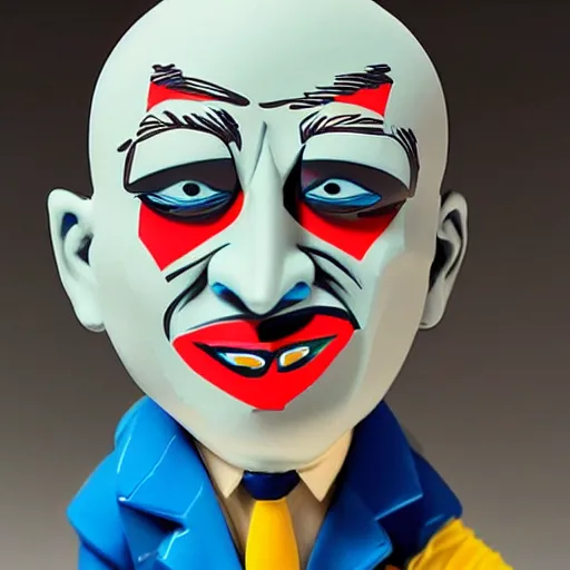 Prompt: picasso, stop motion vinyl action figure, plastic, toy, butcher billy style