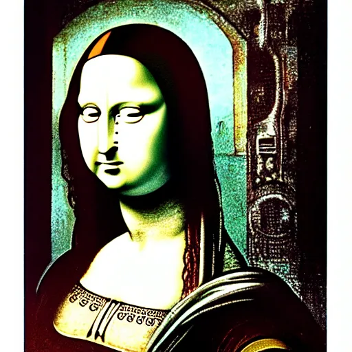 Image similar to giger, h. r. - monalisa in the style of giger, h. r. by giger, h. r.