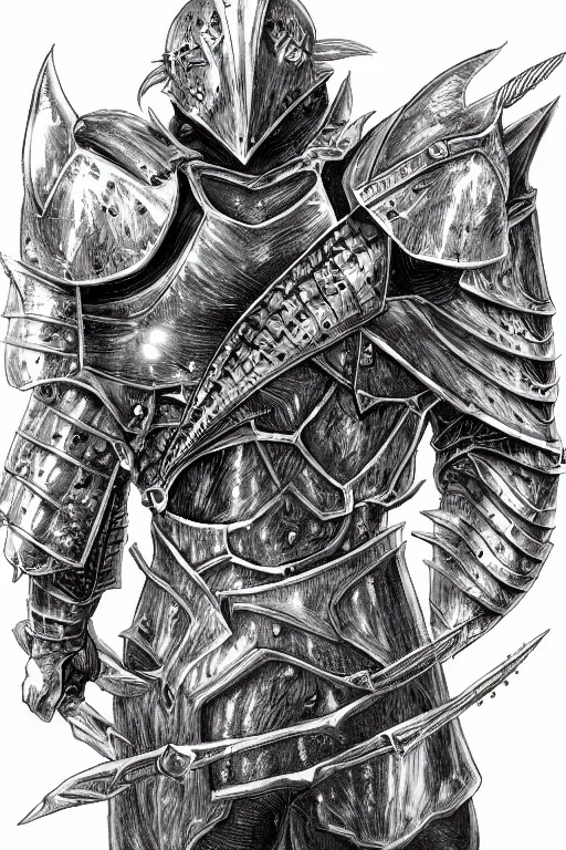 Image similar to armoured warrior, symmetrical, highly detailed, digital art, rose thorn themed armour, sharp focus, trending on art station, kentaro miura manga art style