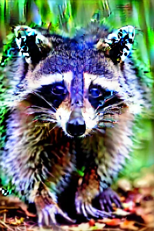 Image similar to portrait of a suspicious looking raccoon in a trench coat, award - winning photograph