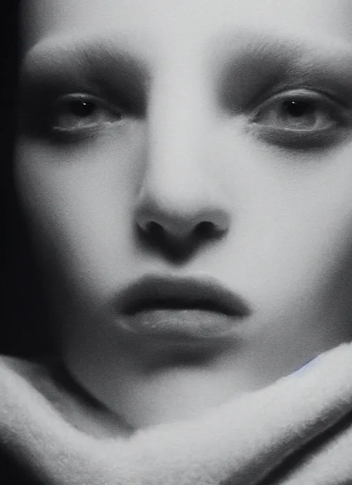Prompt: close up of a fashion model on acid, posing in dramatic lighting, by paolo roversi, masterpiece