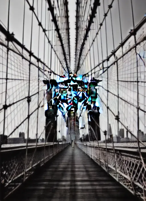 Image similar to beautiful brooklyn bridge photography award winning cinematography