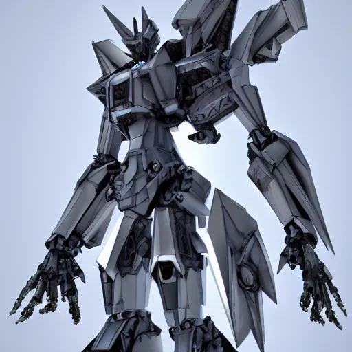 Image similar to anthro mecha silver dragon, photorealistic, 3D