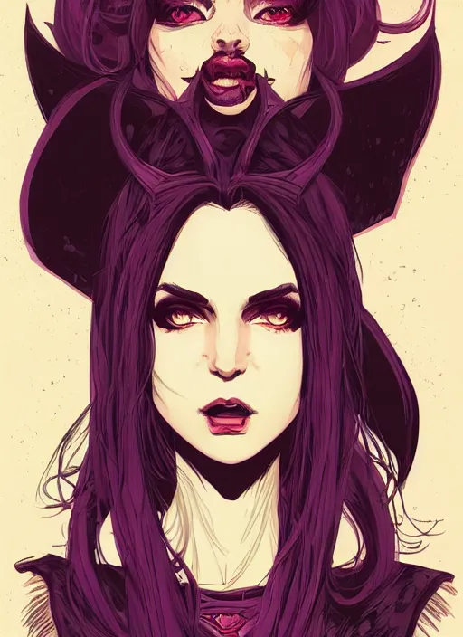 Image similar to portrait of beautifull succubus, cute face. dark fantasy, d & d, artstation, art by petros afshar, tom whalen, laurie greasley and greg rutkowski and ilya kuvshinov