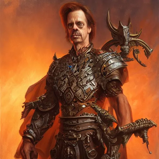 Image similar to steve buscemi as a fantasy D&D character, art by Donato Giancola and Bayard Wu, digital art, trending on artstation, 4k