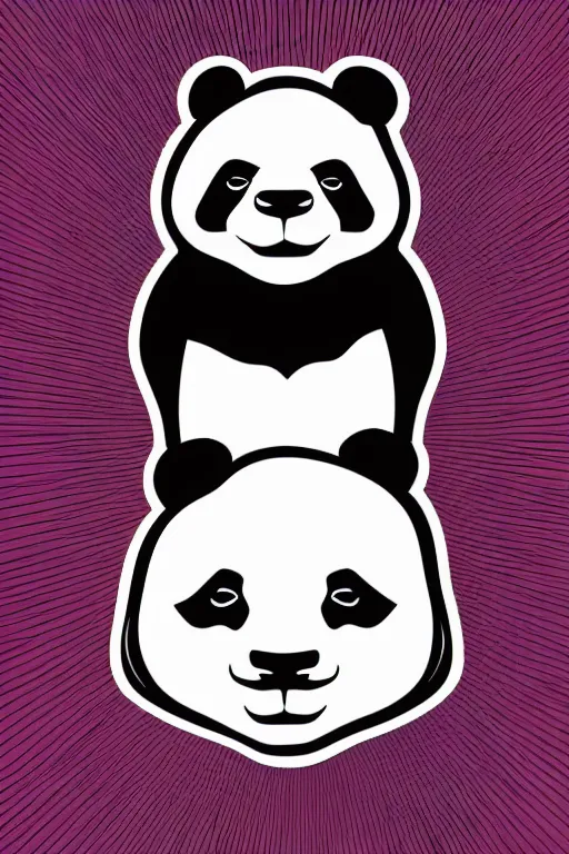 Image similar to Portrait of a panda as a wrestler, sticker, colorful, illustration, highly detailed, simple, smooth and clean vector curves, no jagged lines, vector art, smooth