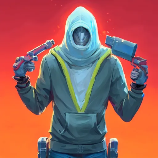 Prompt: Angel cherub balaclava orange mask hoodie fantasy art apex fortnite Video game icon, 2d game art gta5 cover , official fanart behance hd artstation by Jesper Ejsing, by RHADS, Makoto Shinkai and Lois van baarle, ilya kuvshinov, rossdraws