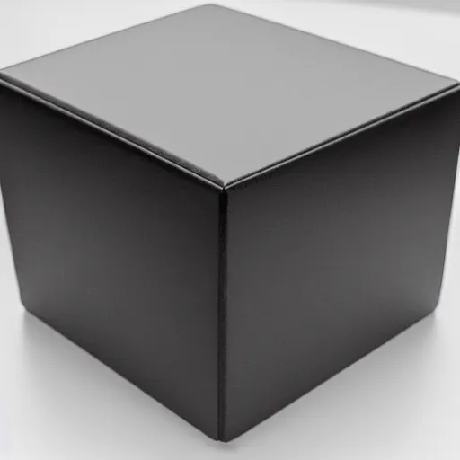 Image similar to a black cube on a white background.