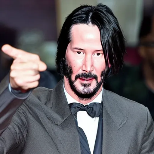 Image similar to Keanu Reeves vs Termitator