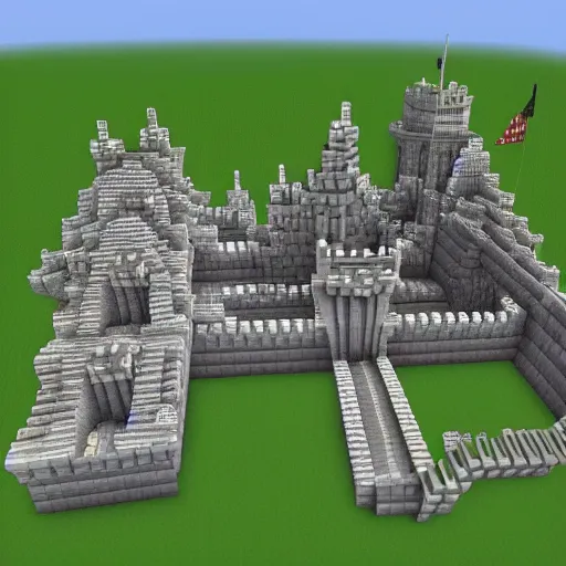 Big, cool minecraft fortress