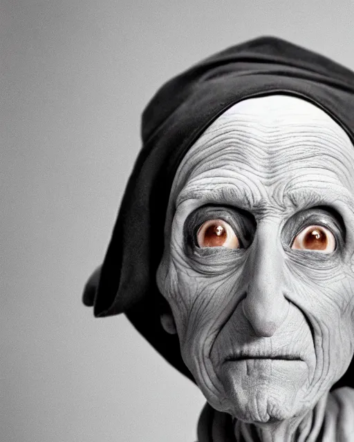 Image similar to annie leibovitz headshots of kreacher the house elf from harry potter, 5 0 mm soft focus