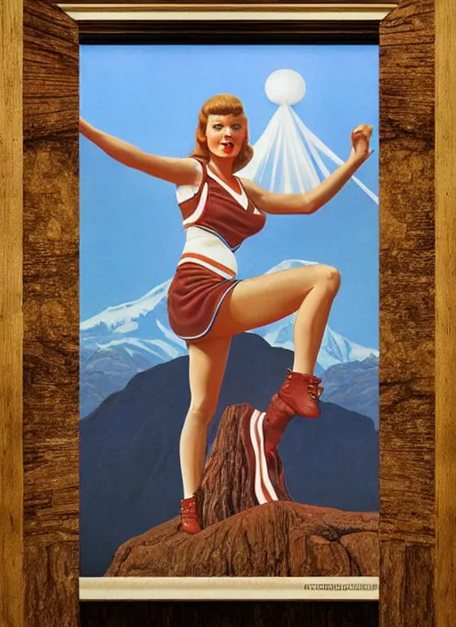 Image similar to portrait of talyor swift cheerleader, twin peaks poster art, from scene from twin peaks, by michael whelan, maxfield parrish, artgerm, retro, nostalgic, old fashioned