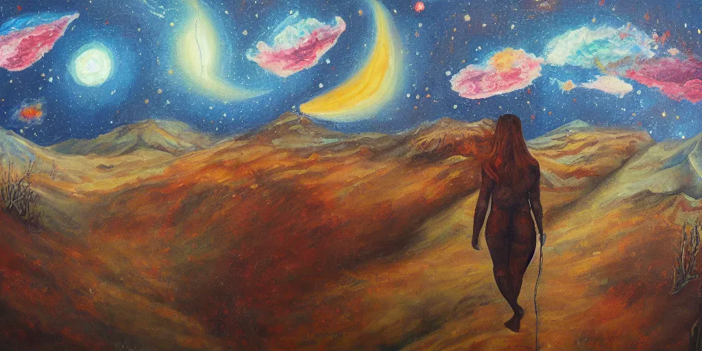 Prompt: detailed painting of a journey of self discovery