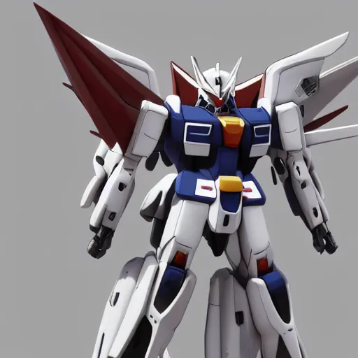 Prompt: Gundam battle suit, white background, octane render, 4k,