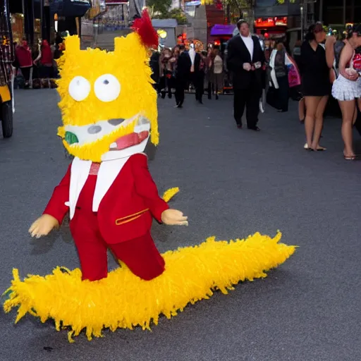 Prompt: an anthropomorphic corn dog walking the red carpet, press photo,