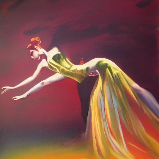 Image similar to a painting of when we're dancing nice and slow in the style of rolf armstrong