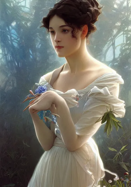 Prompt: cinderella, intricate, elegant, highly detailed, digital painting, artstation, concept art, smooth, sharp focus, illustration, art by artgerm and greg rutkowski and alphonse mucha and william - adolphe bouguereau