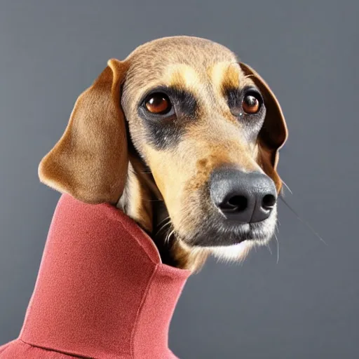 Image similar to A saluki dog wearing a turtleneck