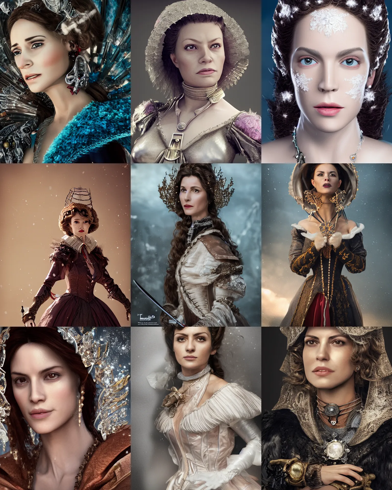 Prompt: Manuela Alvarez Hernandez as milady de winter, styling by Tom Eerebout & Sandra Amador, clear makeup, clean hair, dry skin, clear skin, airbrushed, bright eye makeup, warrior body, photo by mario testino, 8k octane render, cinematic, hyper detailed, micro details, insanely detailed, trending on artstation, concept art