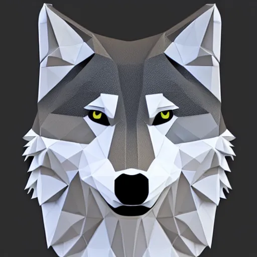 Image similar to Low poly wolf