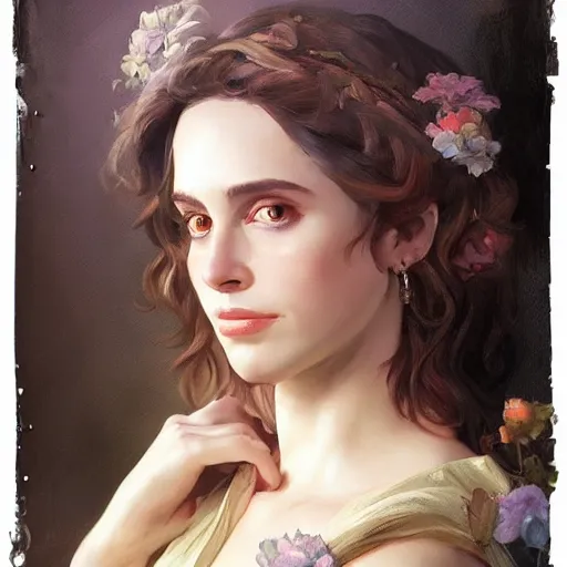 Prompt: a fantasy style portrait painting of rachel lane / alison brie / sally kellerman hybrid in the style of francois boucher oil painting unreal 5 daz. rpg portrait, extremely detailed artgerm greg rutkowski alphonse mucha