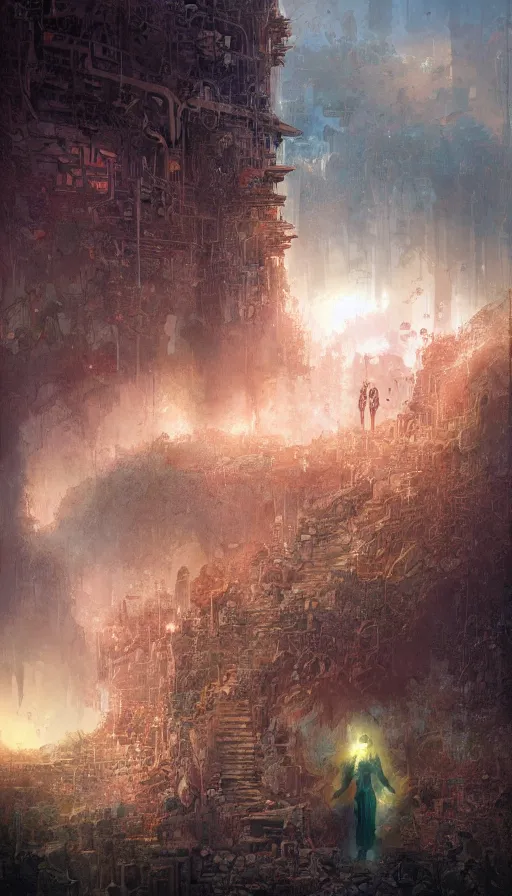 Prompt: The end of an organism, by Marc Simonetti