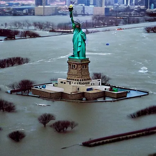 Image similar to statue of liberty flooding