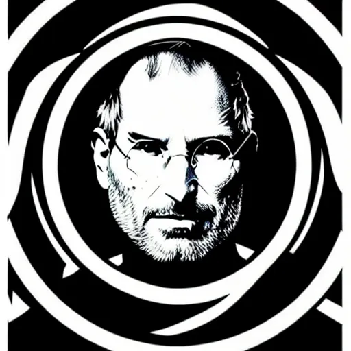 Image similar to steve jobs mandala propaganda poster, by shepard fairey.