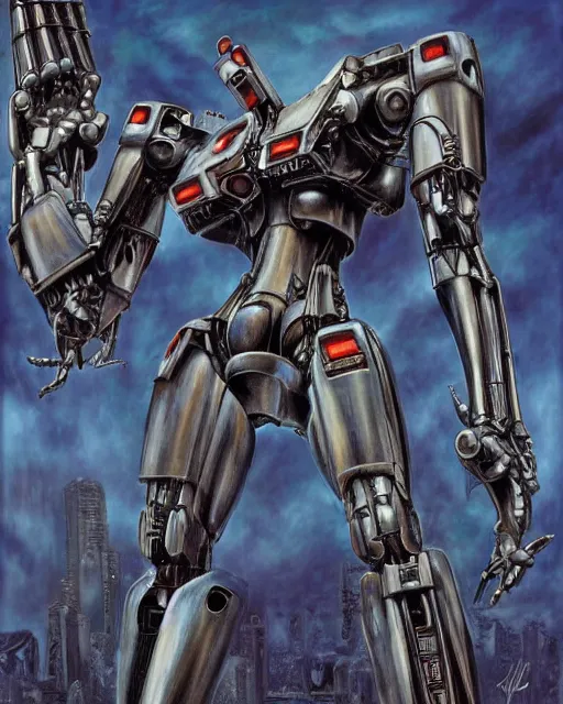 Image similar to mecha from evangelion by hr giger, by julie bell, 4 k, hyper detailed