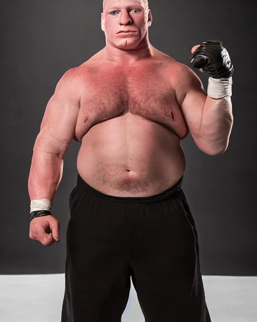 Prompt: portrait of dannt devito as brock lesnar. photographic, photography