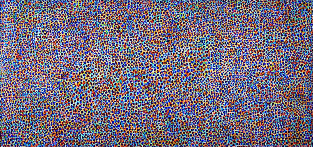 Image similar to morning sun by yayoi kusama