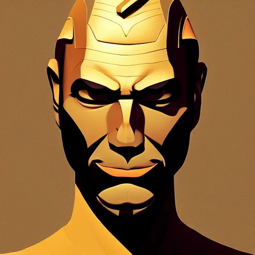 Image similar to face icon stylized minimalist goldfinger, loftis, cory behance hd by jesper ejsing, by rhads, makoto shinkai and lois van baarle, ilya kuvshinov, rossdraws global illumination