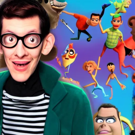 Prompt: Neil Cicierega in a Pixar Movie