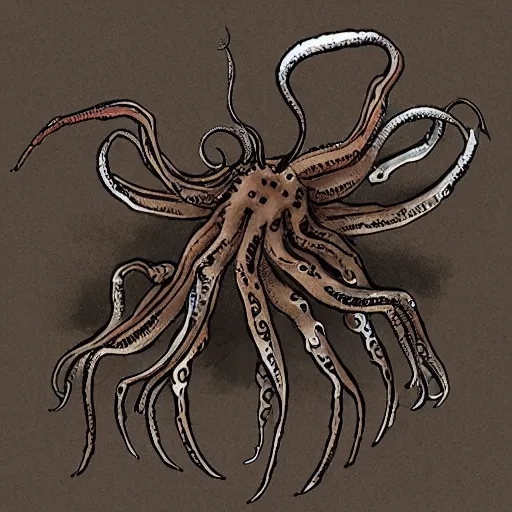 Prompt: squid spider chimera