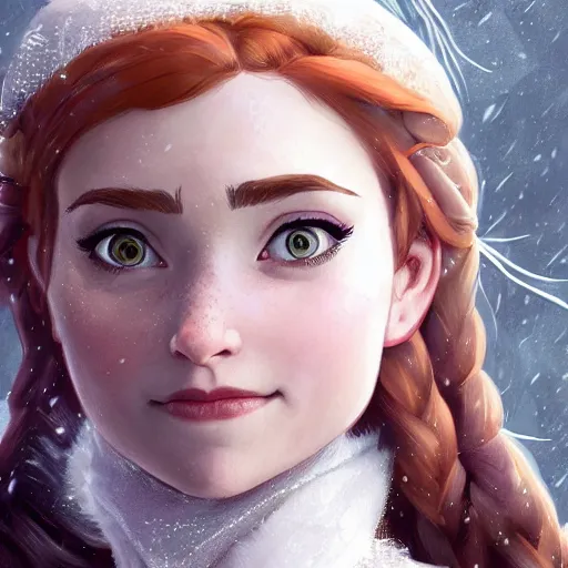 Image similar to anna from frozen in game of thrones, highly detailed digital painting, artstation, concept art, smooth, sharp focus, illustration, art by artgerm and greg rutkowski and alphonse mucha