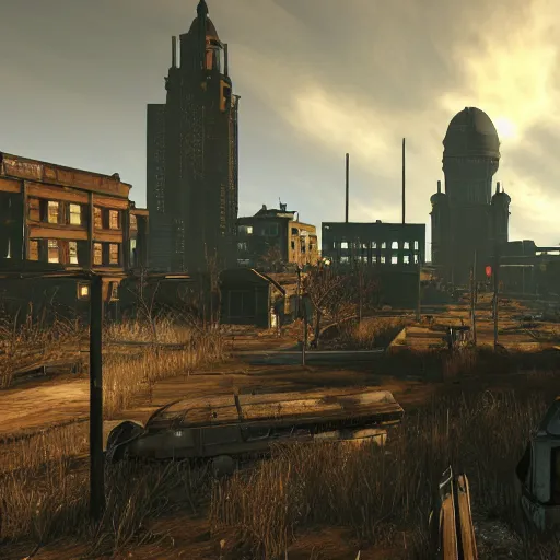 Prompt: The Hague in Fallout 4