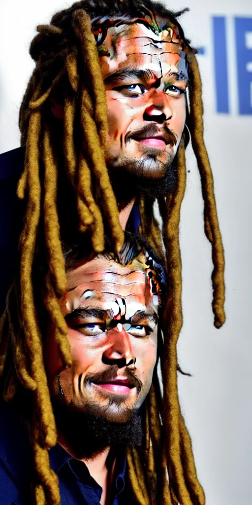 Image similar to rastafarian leonardo dicaprio