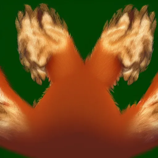 Image similar to underside of a fox paw, fluffy, paw pads, pawprints, anatomically correct vulpine, 4 k, digital art